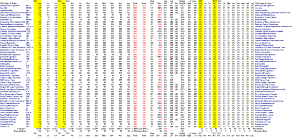 S&P TSX Patient Portfolio - Portfolio - August 2013